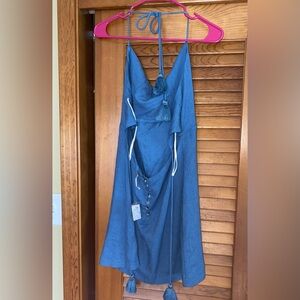 Blue free people dress